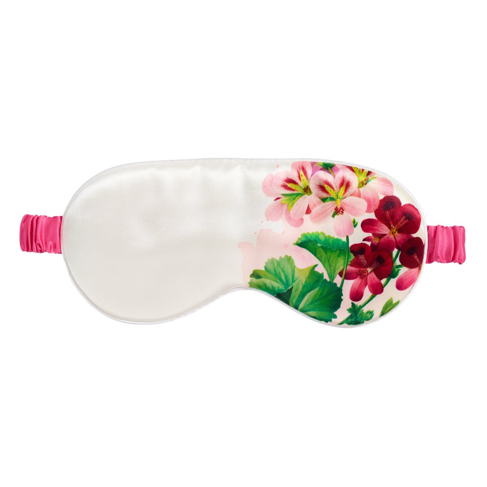 Blissy Zodiac Flower Silk Sleep Mask Detail –