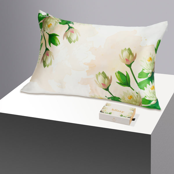 Blissy Standard Zodiac Flower Pillowcase – 22 Momme Mulberry Silk, 100% Silk