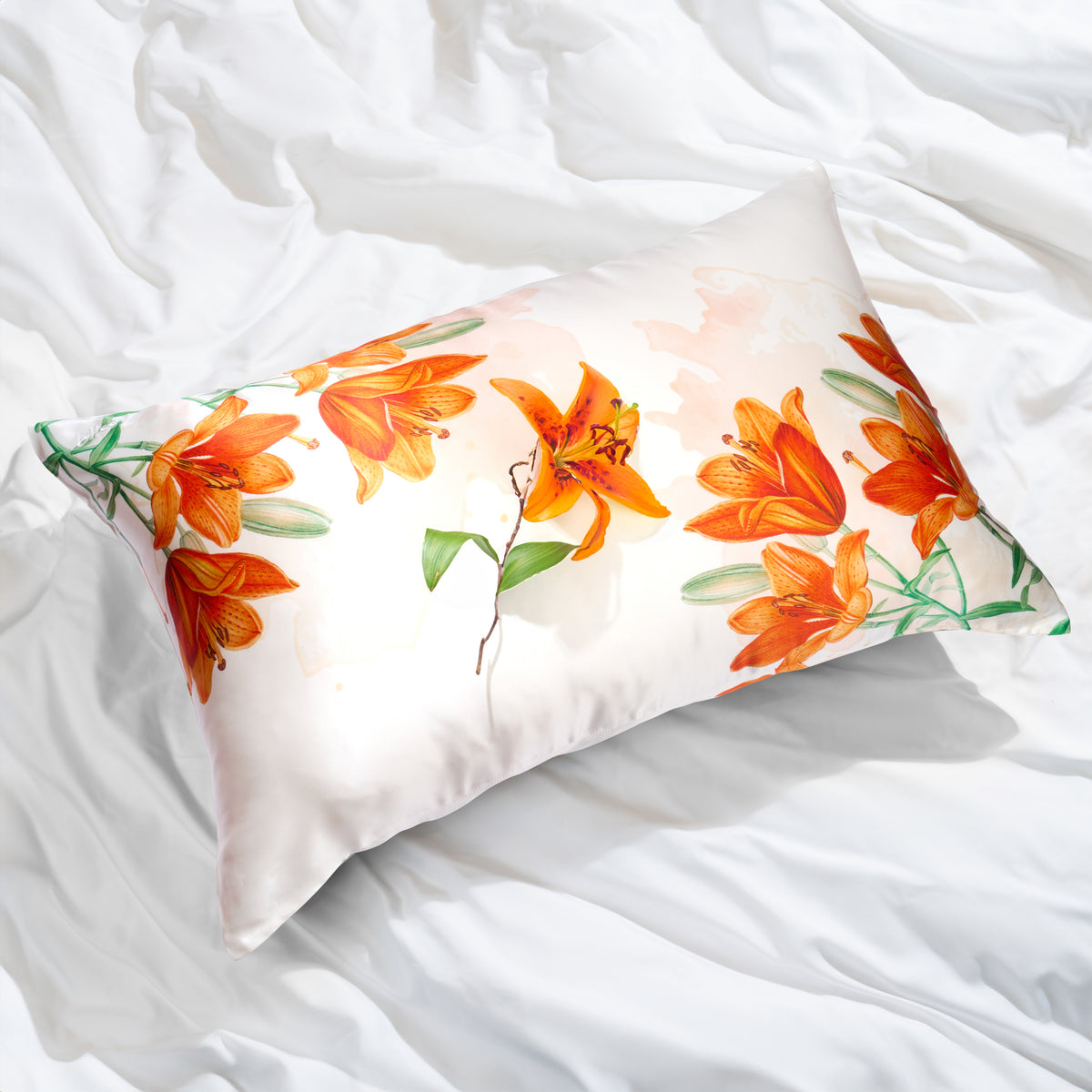 Blissy Zodiac Flower Silk Pillowcase Detail – Standard