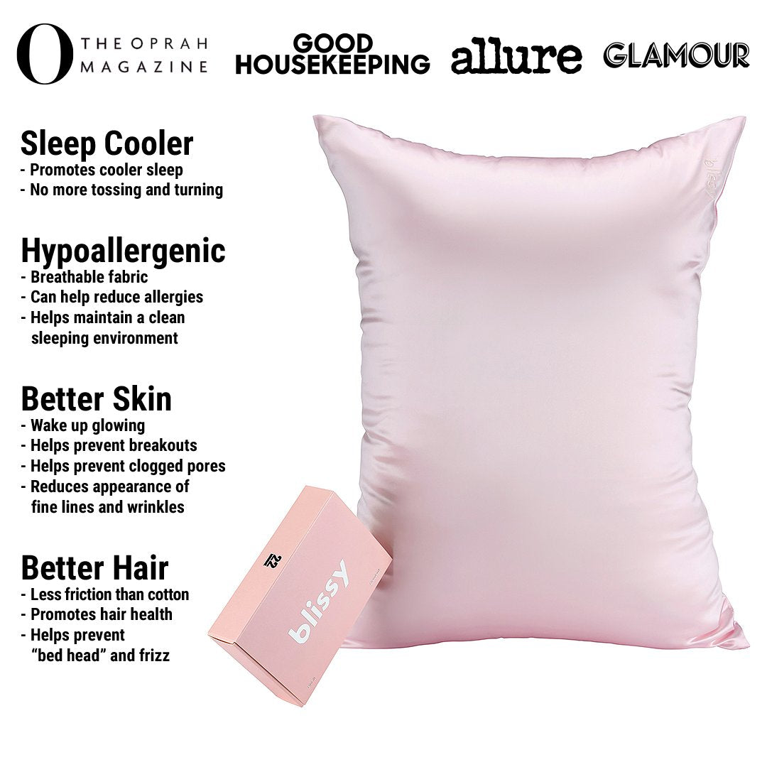 Blush Mulberry Silk Pillowcase – Blissy Queen