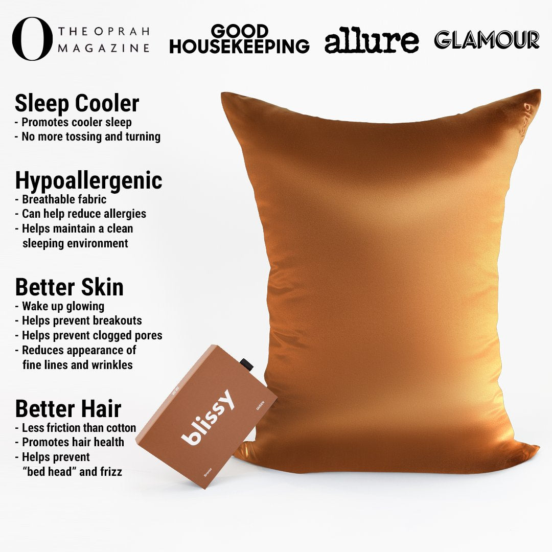 Bronze Mulberry Silk Pillowcase – Blissy Queen