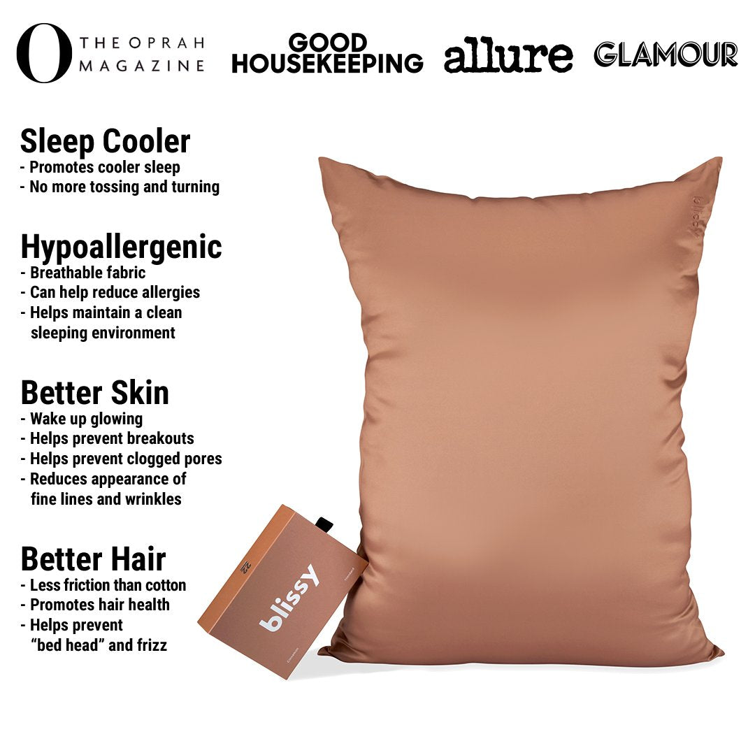 Cinnamon Mulberry Silk Pillowcase – Blissy King