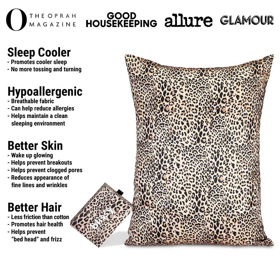 Leopard Mulberry Silk Pillowcase – Blissy King