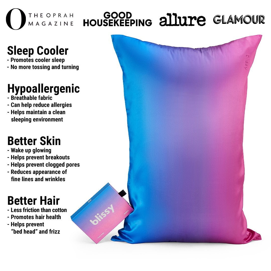 Purple Ombre Mulberry Silk Pillowcase – Blissy King