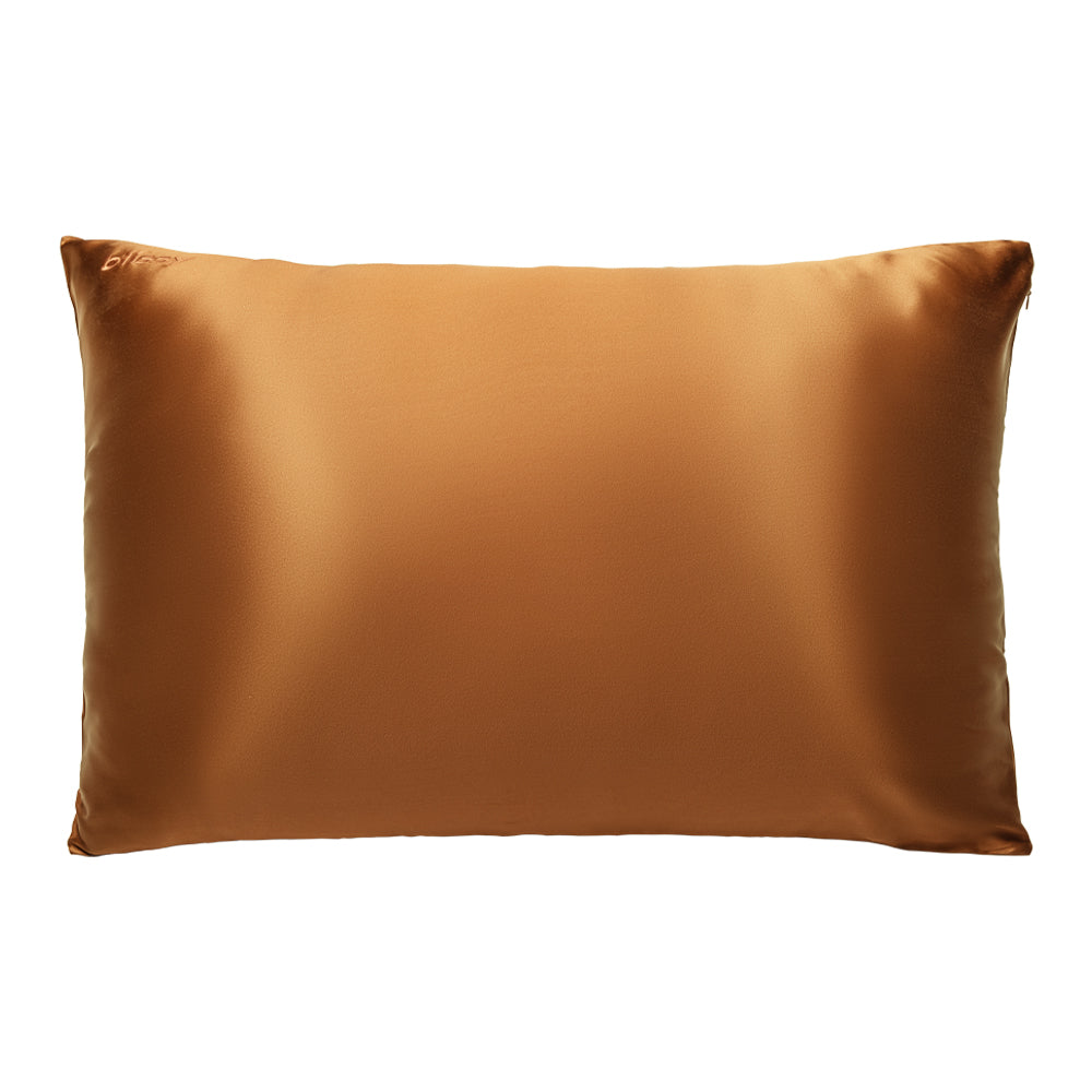 Blissy Bronze Silk Pillowcase Detail – Queen