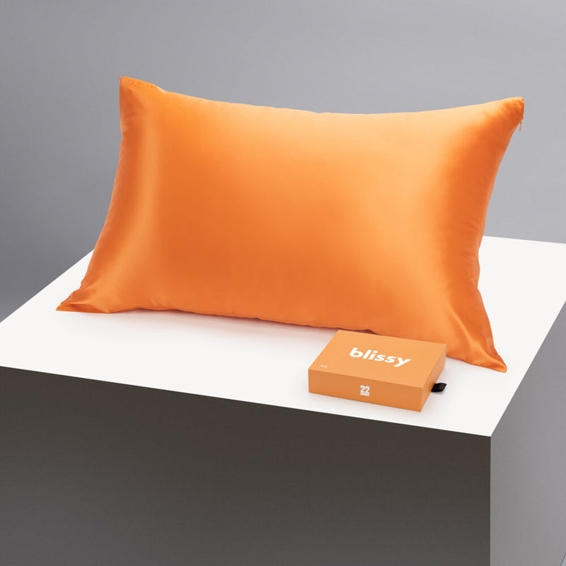 Pillowcase - Coral - King - Blissy King Coral Pillowcase – 22 Momme Mulberry Silk, 100% Silk