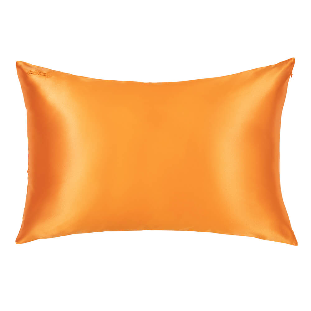 Blissy Coral Silk Pillowcase Detail – Queen