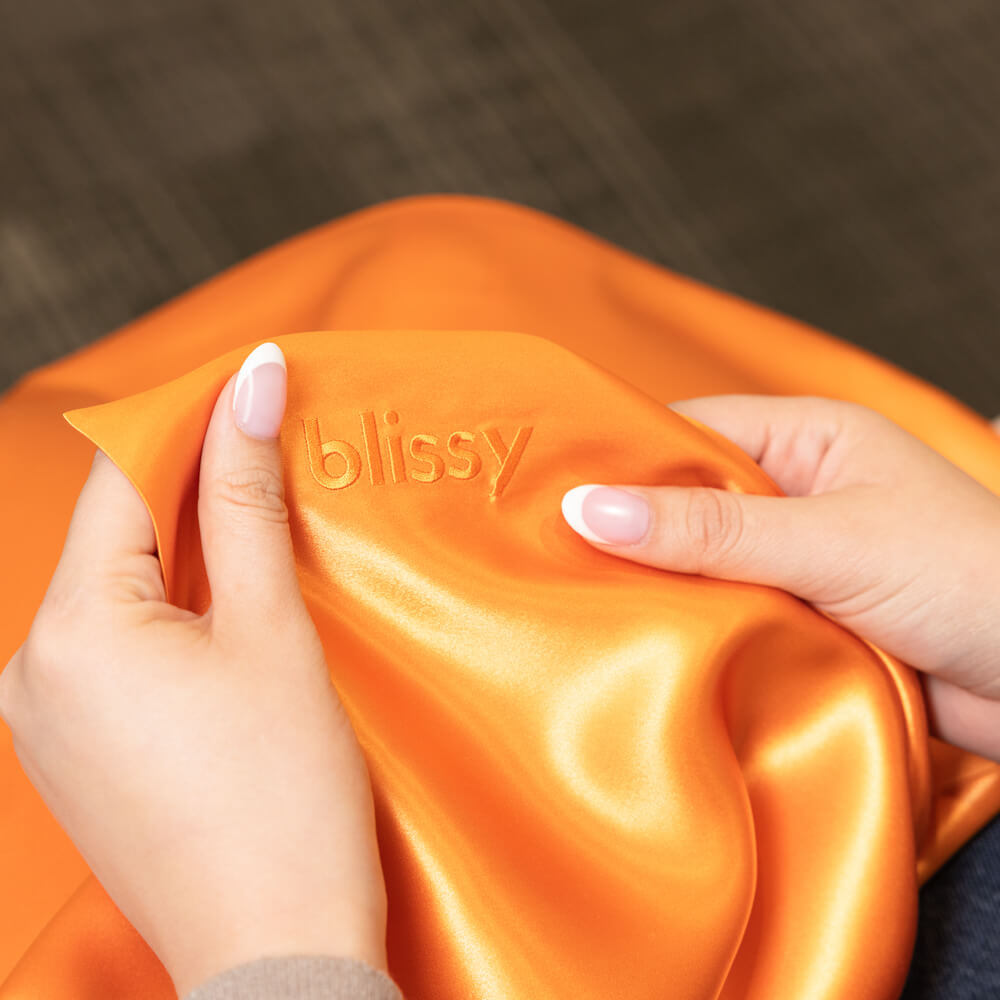 Coral Pillowcase Close-Up – Blissy 22 Momme Silk