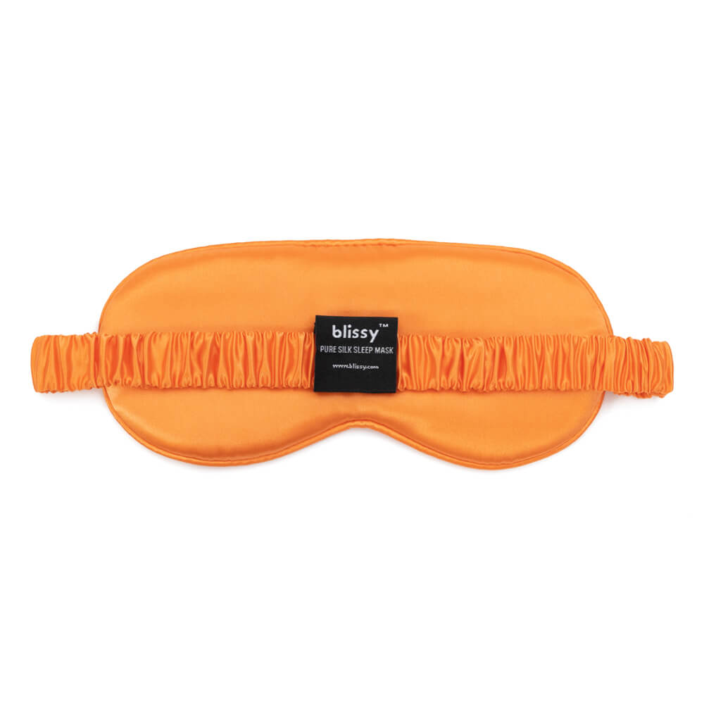 Blissy Coral Silk Sleep Mask Detail –