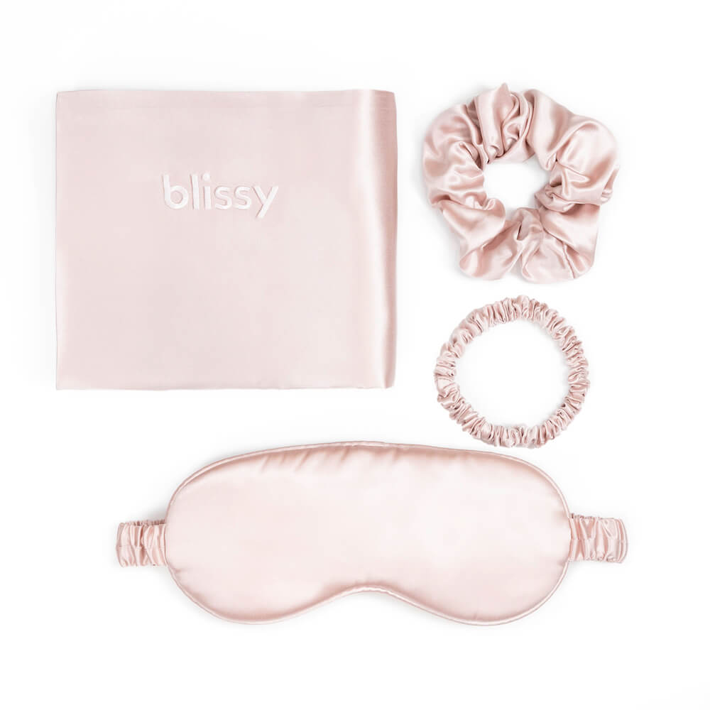 Blissy Pink Silk Blissy Dream Set Detail – King