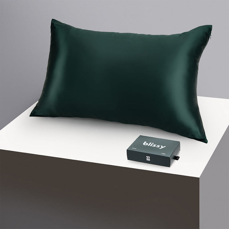 Pillowcase - Emerald - Standard - Blissy Standard Emerald Pillowcase – 22 Momme Mulberry Silk, 100% Silk
