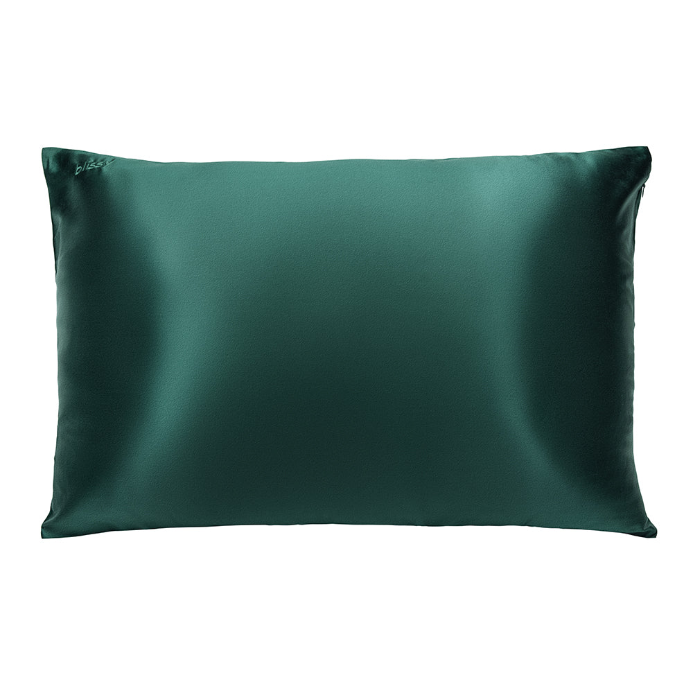 Blissy Emerald Silk Pillowcase Detail – Standard