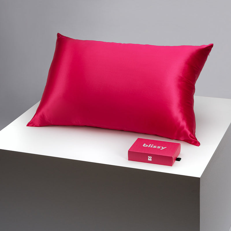 Pillowcase - Hibiscus - King - Blissy King Hibiscus Pillowcase – 22 Momme Mulberry Silk, 100% Silk