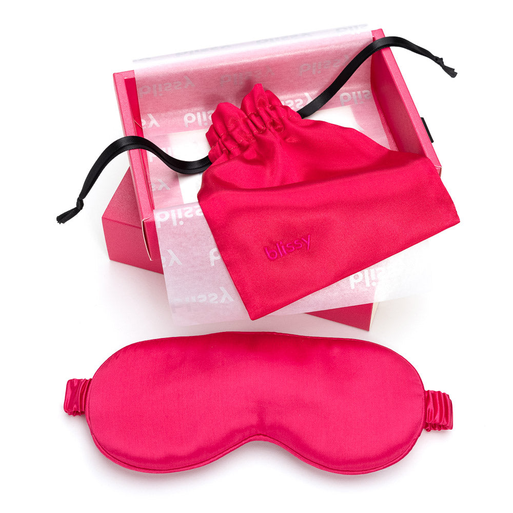 Hibiscus Sleep Mask Close-Up – Blissy 22 Momme Silk