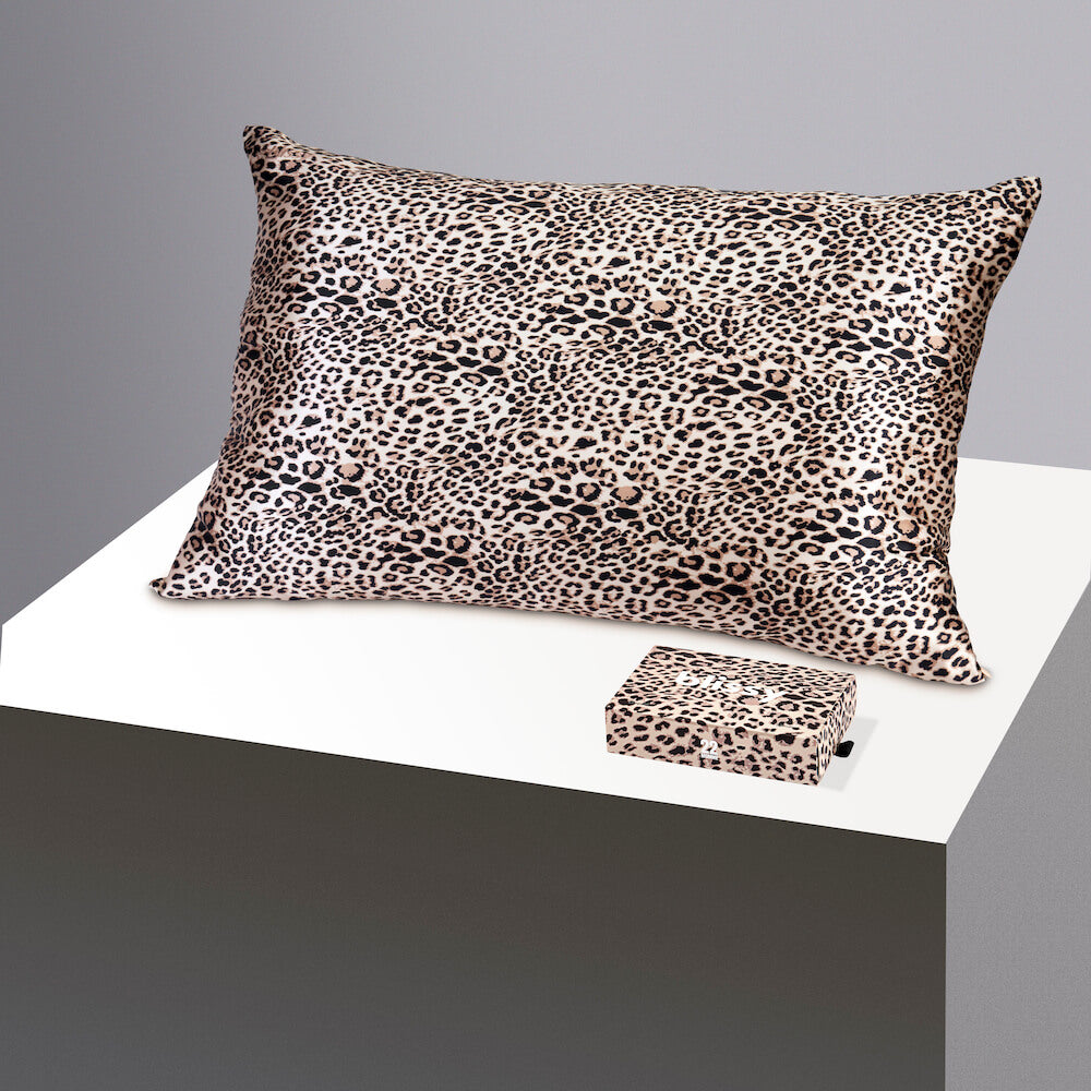 Blissy Standard Leopard Pillowcase – 22 Momme Mulberry Silk, 100% Silk