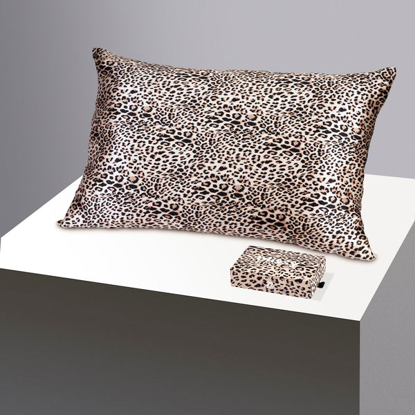 Blissy King Leopard Pillowcase – 22 Momme Mulberry Silk, 100% Silk