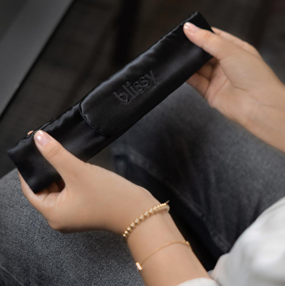 Blissy 100 Silk Beauty Band Black 100 Mulberry Silk Australia