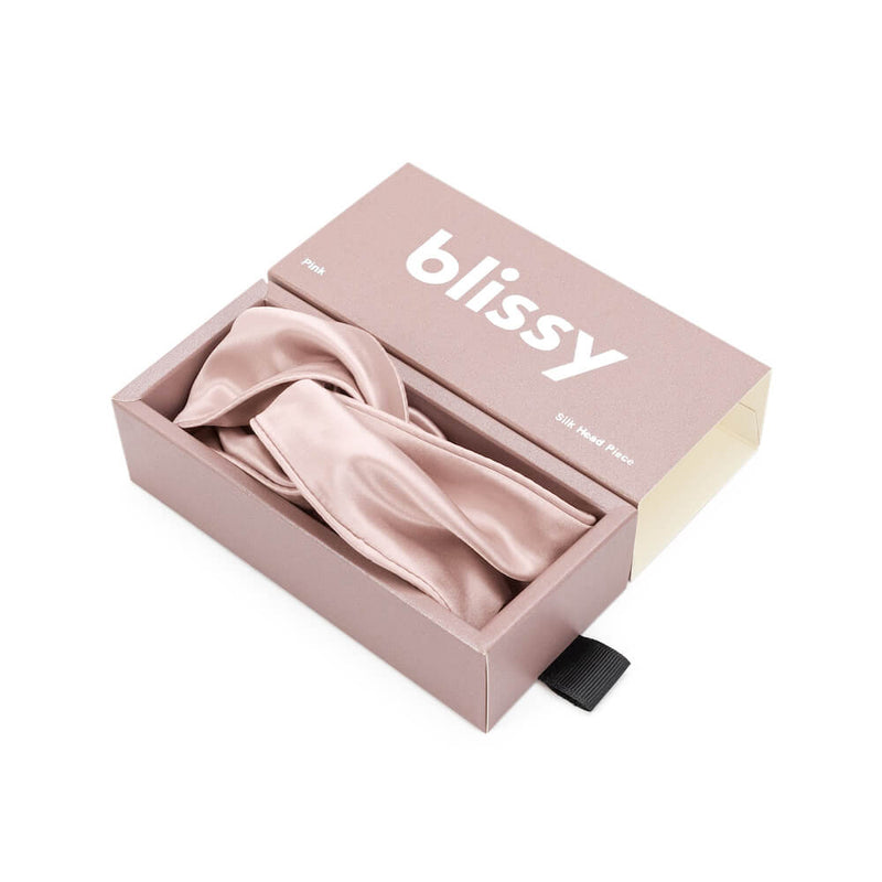 Blissy Head Piece - Pink - Blissy Pink Blissy Head Piece – 22 Momme Mulberry Silk, 100% Silk