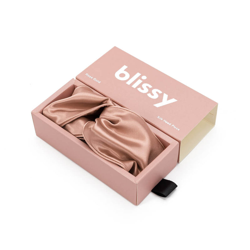Blissy Head Piece - Rose Gold - Blissy Rose Gold Blissy Head Piece – 22 Momme Mulberry Silk, 100% Silk