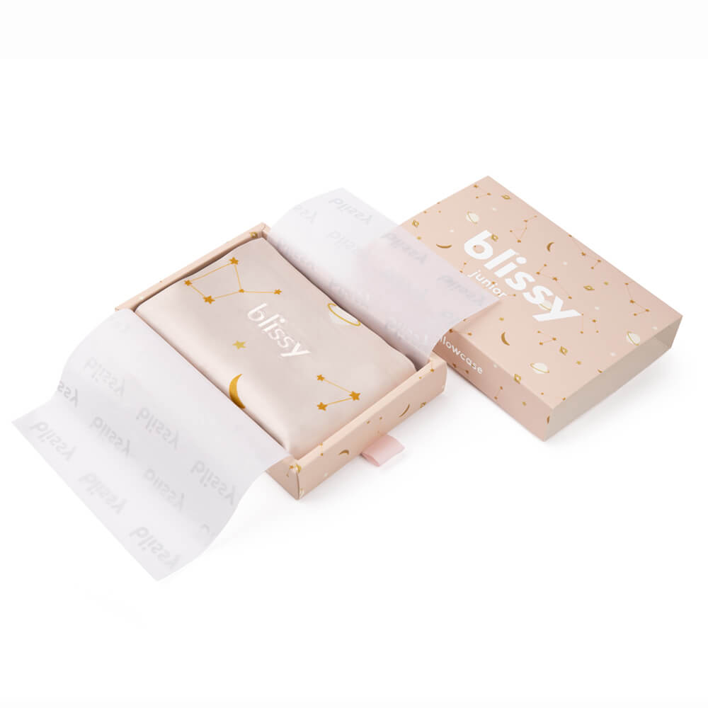 Blissy Pink Galaxy Silk Pillowcase Detail –