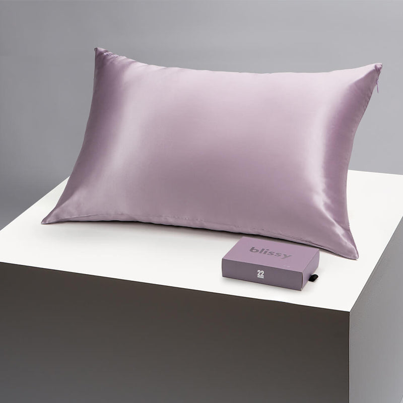Pillowcase - Lavender - King - Blissy King Lavender Pillowcase – 22 Momme Mulberry Silk, 100% Silk