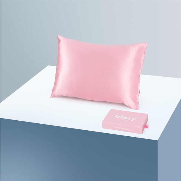 Blissy Bubblegum Pink Pillowcase – 22 Momme Mulberry Silk, 100% Silk