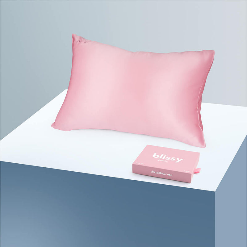 Pillowcase - Bubblegum Pink - Junior Standard - Blissy Bubblegum Pink Pillowcase – 22 Momme Mulberry Silk, 100% Silk