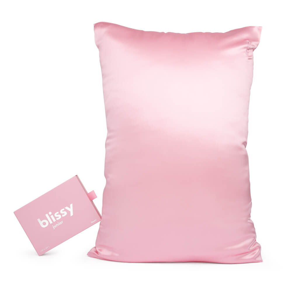 Blissy Bubblegum Pink Silk Pillowcase Detail –