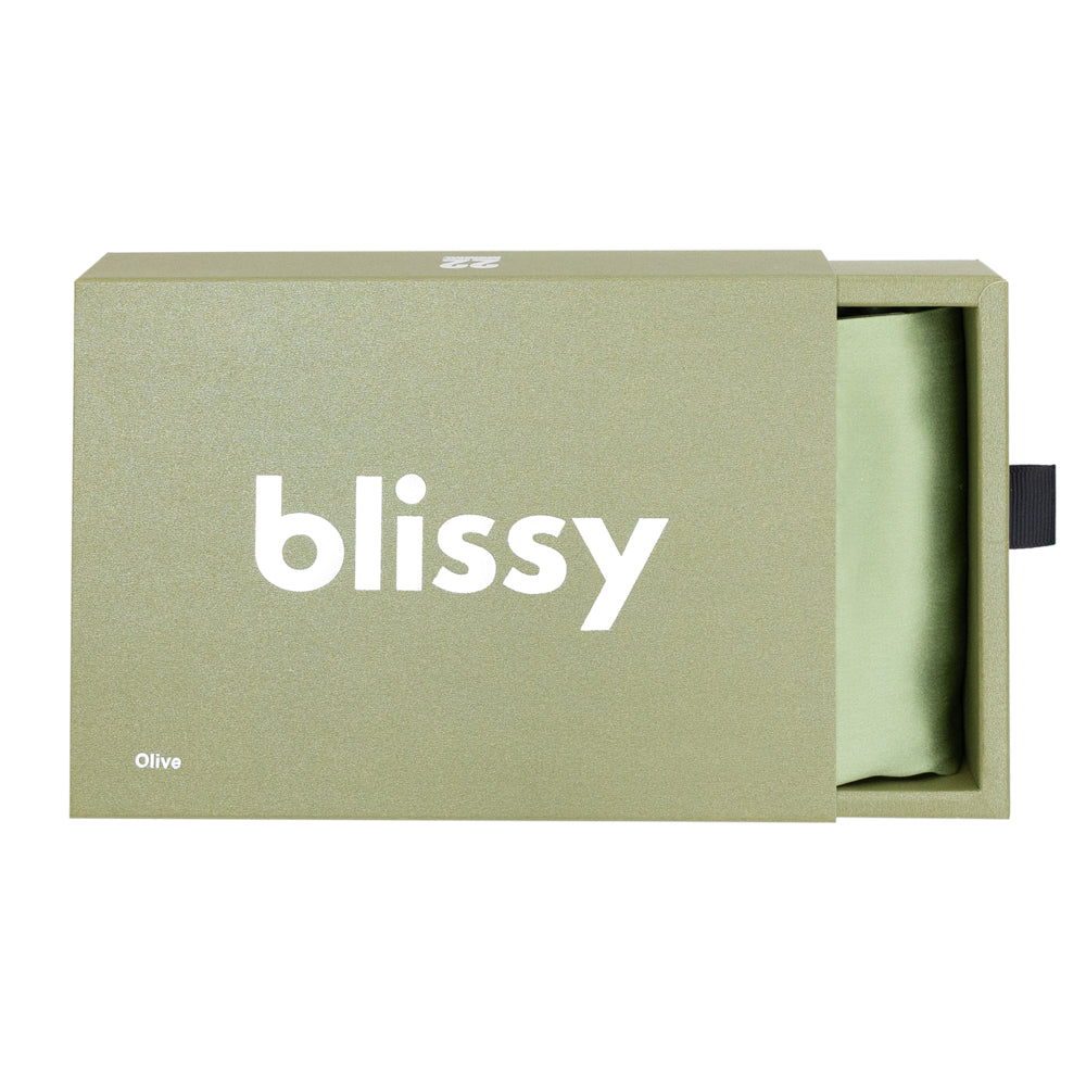 Standard Olive Pillowcase – Blissy Premium Silk