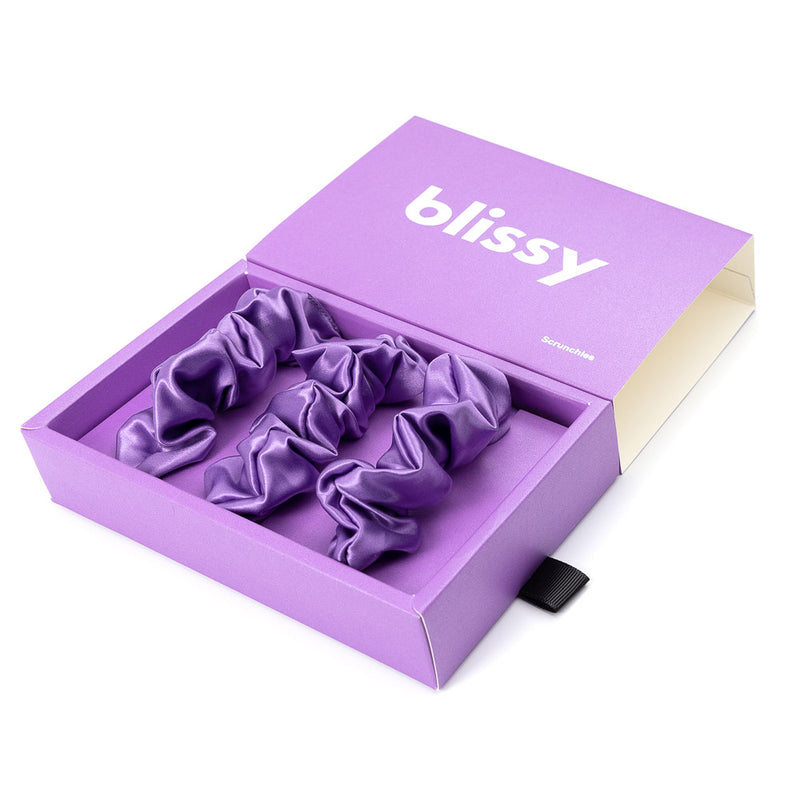 Blissy Scrunchies - Orchid - Blissy Orchid Blissy Scrunchies – 22 Momme Mulberry Silk, 100% Silk