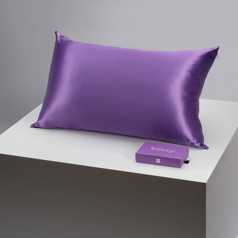 Pillowcase - Orchid - King - Blissy King Orchid Pillowcase – 22 Momme Mulberry Silk, 100% Silk