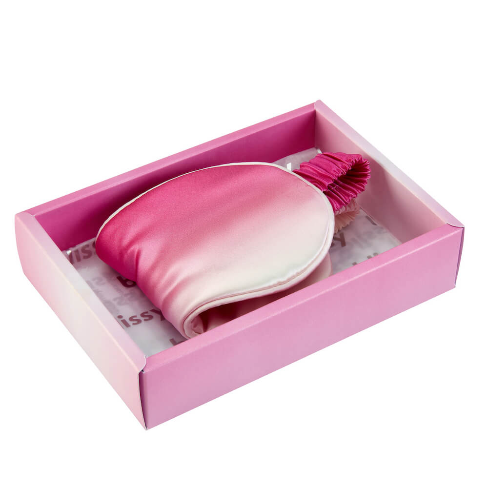 Blissy Pink Ombre Sleep Mask Lifestyle – Mulberry Silk