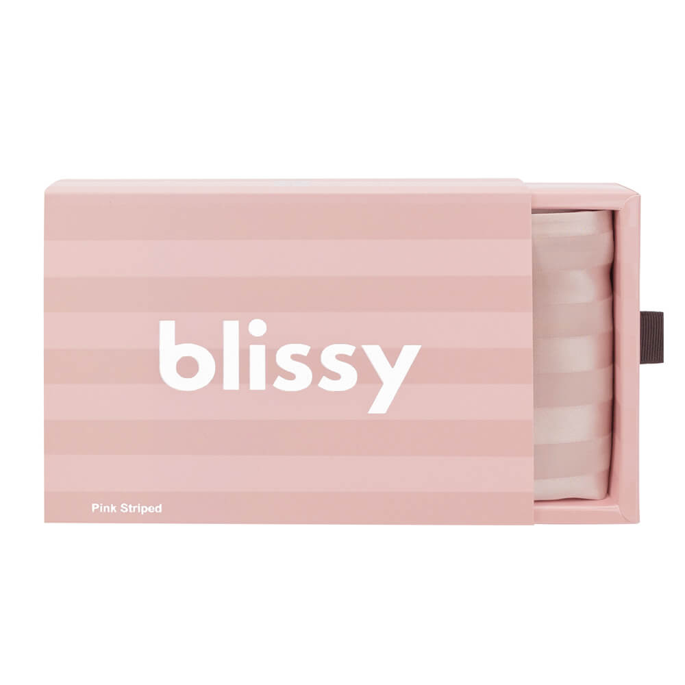 King Pink Striped Pillowcase – Blissy Premium Silk