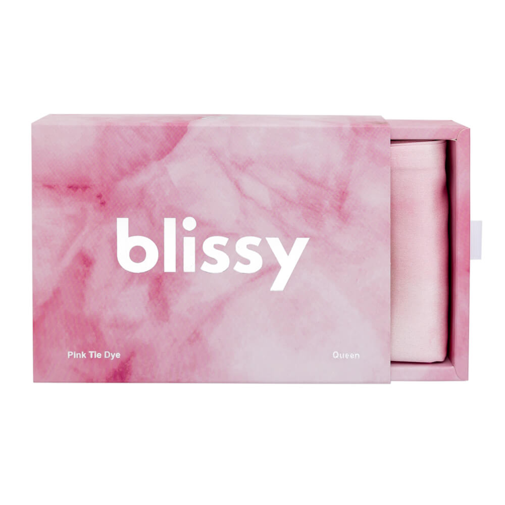 Blissy Pink Tie-Dye Silk Pillowcase Detail – Standard