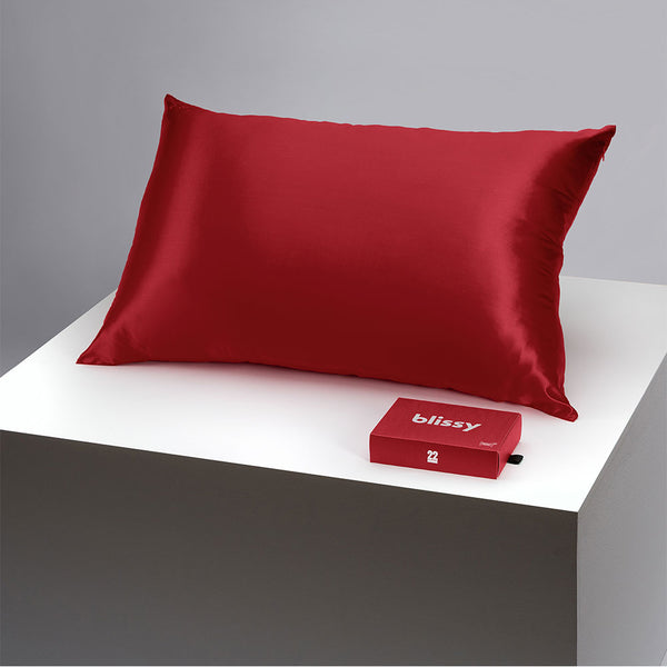 Blissy Standard (Product)Red Pillowcase – 22 Momme Mulberry Silk, 100% Silk