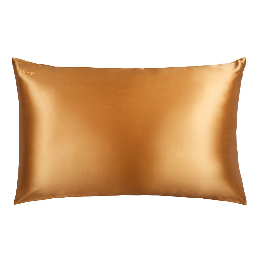 Blissy King Gold Pillowcase Lifestyle – Mulberry Silk