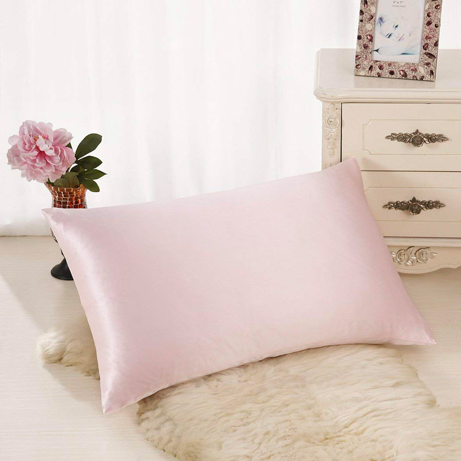 Blissy King Pink Pillowcase Lifestyle – Mulberry Silk