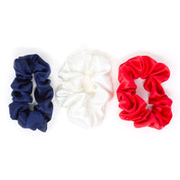 Blissy Scrunchies - Red, White, Blue